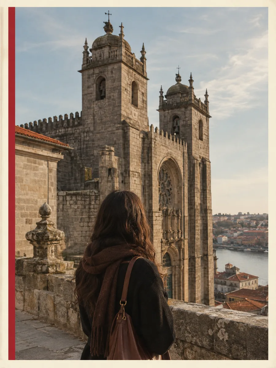 Vista en la Catedral de Oporto
